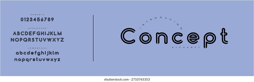 Los alfabetos únicos y elegantes muestran la Ilustración vectorial tipográfica, el alfabeto, moderno, elegante, tipografía, femenino, serif, clásico, logotipo, pantalla, retro, tipo, error tipográfico, letra, único, Vector, creativo.