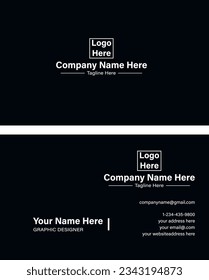 Unique Elegant Black Business Card Template Design