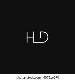 Unique elegant connected simple sports  brand black and white color HLD HD  initial based letter icon logo