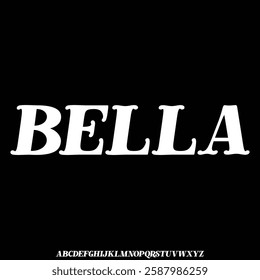 Unique elegant decorative serif alphabet display font vector illustration