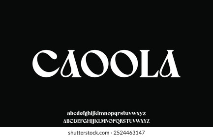 Unique elegant decorative serif font vector illustration