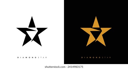  Unique and elegant Diamond star logo design