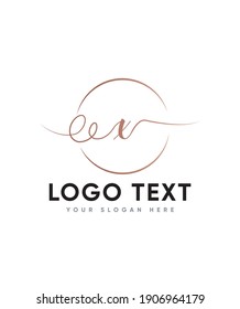 A unique and elegant fell  handwritten letter type X logo template, vector logo for business and company identity