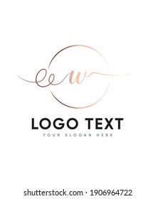 A unique and elegant fell  handwritten letter type W logo template, vector logo for business and company identity