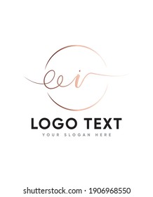 A unique and elegant fell  handwritten letter type I logo template, vector logo for business and company identity