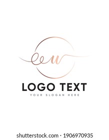 Ein einzigartiges und elegantes, handgeschriebenes Briefmuster vom Typ U Logo-Vorlage, Vektorsymbol für Unternehmen und Firmenidentität