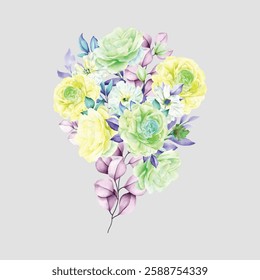 Unique and Elegant Floral Bouquet. Illustrator and designer. Wedding Invites, save the date, Birthday Invites, Video Invites, E-Cards.