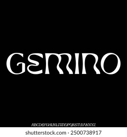 unique and elegant font vector type set