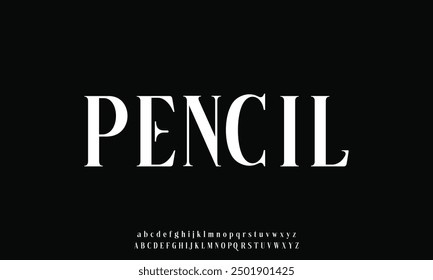 Unique and elegant font vector type set