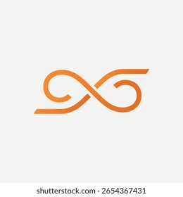 Logotipo exclusivo e elegante que mescla o símbolo do infinito com um 'S' estilizado. Perfeito para marcas de tecnologia, finanças, consultoria ou sustentabilidade.