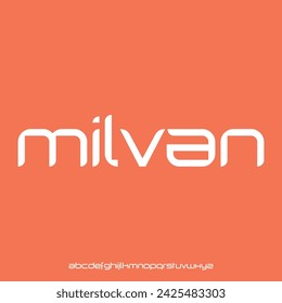 unique and elegant modern alphabet font vector