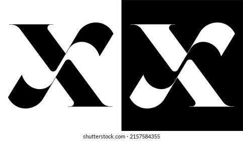 unique elegant monogram letter X initial logo