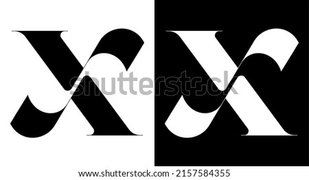 unique elegant monogram letter X initial logo