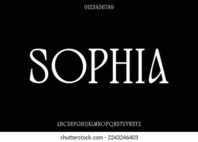 Unique and elegant serif display font vector