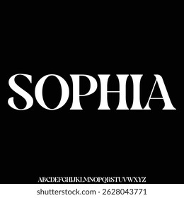 Unique and elegant serif display font vector