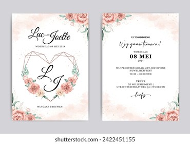 Unique and Elegant Watercolor Wedding Card.Illustrator and designer. Wedding Invites, save the date, Birthday Invites, Video Invites, E-Cards. 