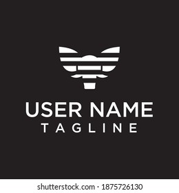 concepto único del logotipo del elefante, sencillo, creativo