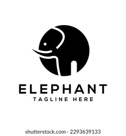 Unique elephant logo design vector