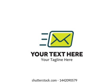 unique email message simple logo creative design in flat style with color . email message logo creative design for apps and identity business