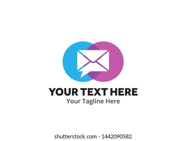 unique email message simple logo creative design in flat style with color . email message logo creative design for apps and identity business