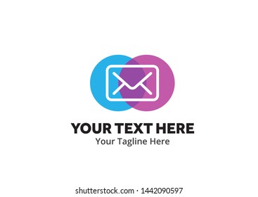 unique email message simple logo creative design in flat style with color . email message logo creative design for apps and identity business
