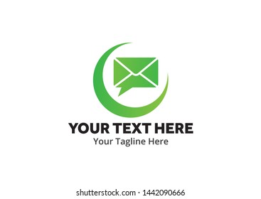 unique email message simple logo creative design in flat style with color . email message logo creative design for apps and identity business