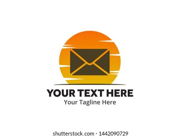 unique email message simple logo creative design in flat style with color . email message logo creative design for apps and identity business