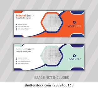 unique Email signature design vector
