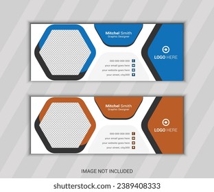 vector de diseño de firma de correo electrónico único