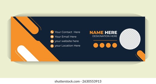 Modelos exclusivos de assinatura de e-mail totalmente editável vetor de assinatura de e-mail Design moderno e colorido

