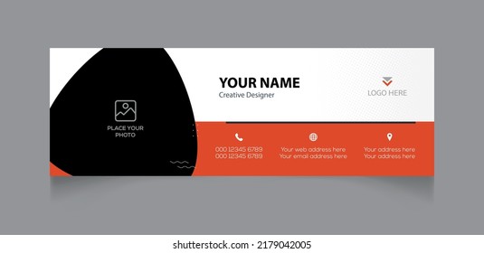 Unique Email Signatures Template Vector Design. Professional Email Signature Template Modern and Minimal Layout.