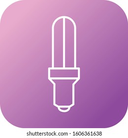 Unique Energy Saver Bulb Vector Line Icon