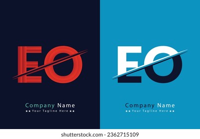 Unique EO letter logo Icon vector template.