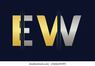 Logo de la letra EW exclusiva Plantilla vectorial de iconos.