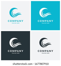 Un exclusivo, exclusivo, elegante, profesional, limpio, sencillo, moderno logotipo de onda C. Sería perfecto para su empresa