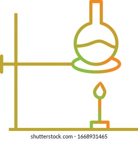 Experimento Único En Icono De Línea De Vector De Calor I