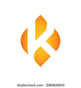 Unique and eye catchy K letter organic logo. This logo is simple and easy to remember. Suitable for retail companies, technology, internet, fashion, etc.