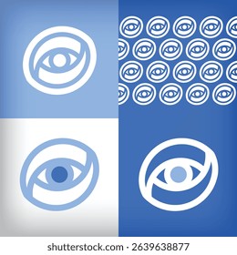 Unique eye and health logo design. Presentation set for company use, Optician and clinic icon