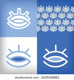 Unique eye line logo design. For company use presentation set, Eye health and clinic icon