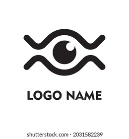 plantilla de diseño de logotipo de ojos única