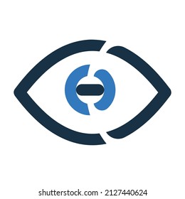 Icono de vista Ojo sin vista