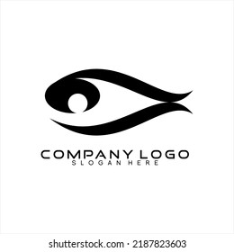 Unique eye symbol logo vector