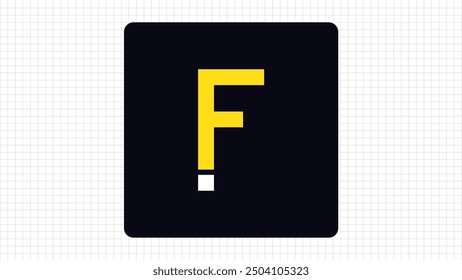 Unique F Letter Creative Typography Logo, Colorful F Letter Minimal Logo Sign, F Character Logo Symbol