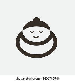 unique face human vector logo