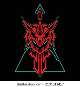 Unique fantasy sword vector illustration