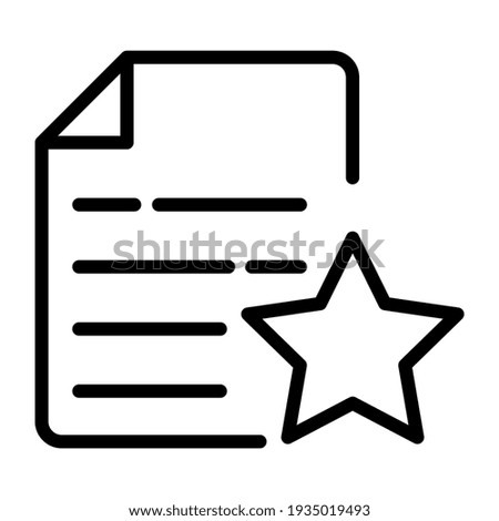 A unique favorite list design vector, star with paper icon