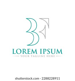 Unique FB letter logo design
