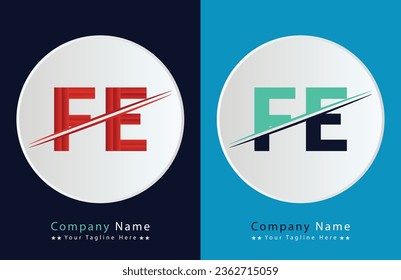 Unique FE letter logo Icon vector template.