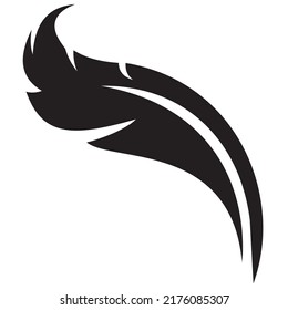 unique Feather silhouette vector illustration