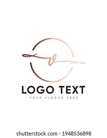 A unique feel and beautiful light handwritten letter type V logo template, Vector logo for business and company identity 